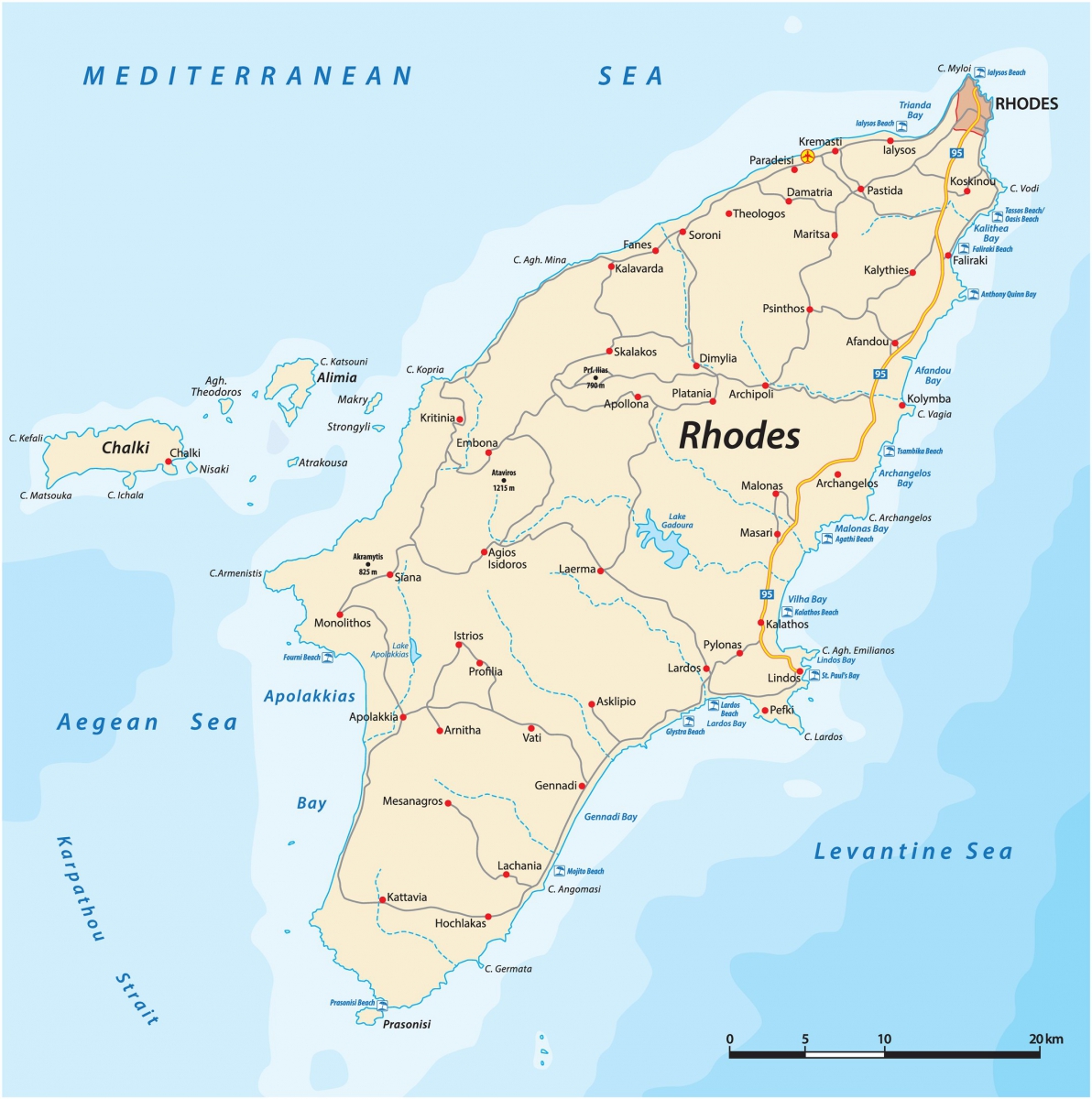 Rhodes Map